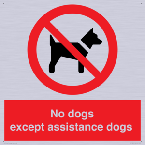 No dogs except assistance dogs